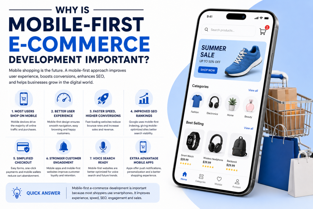 Mobile-first e-commerce development benefits Mobile-first e-commerce development benefits
