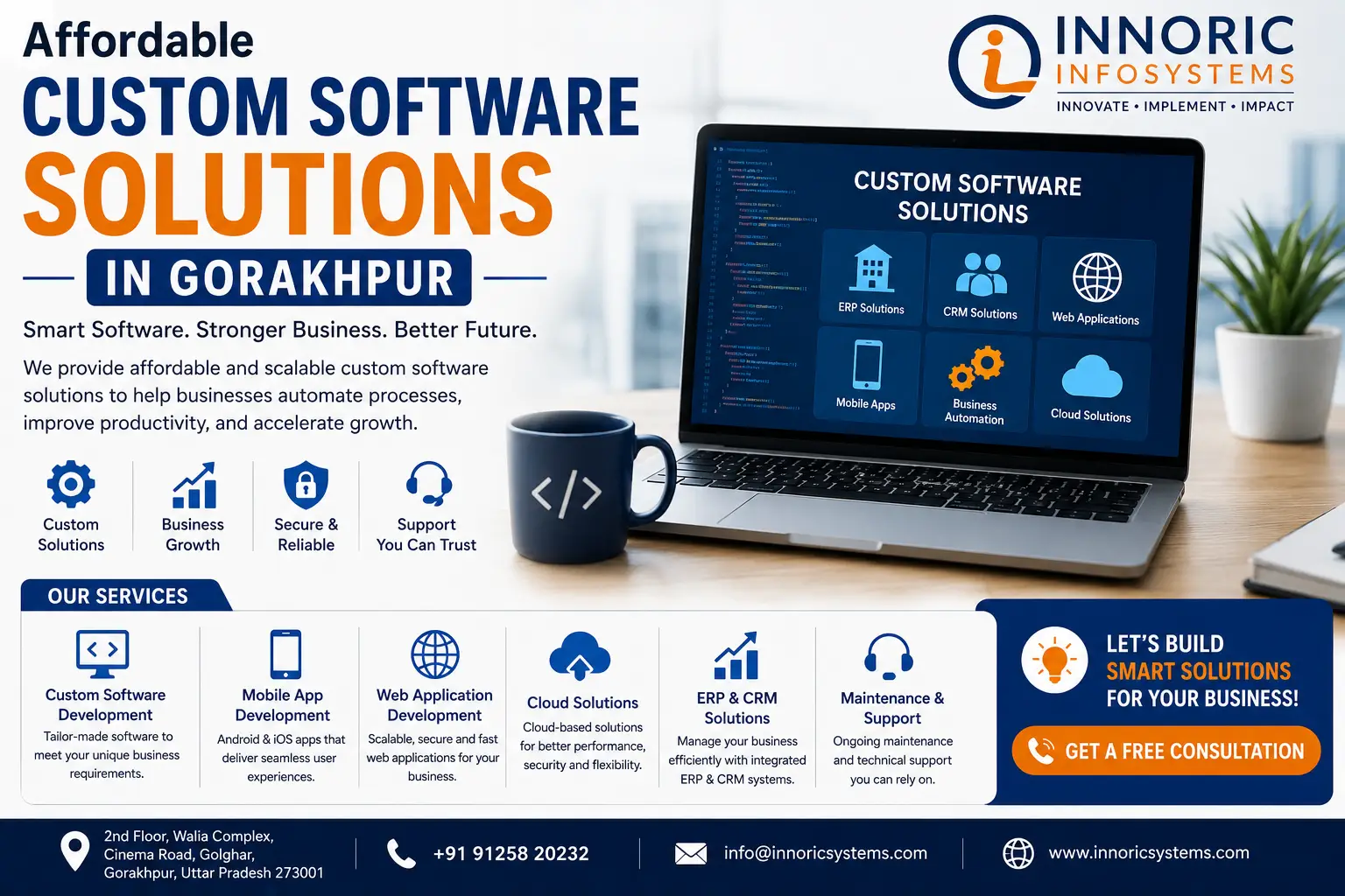 custom software solutions | software development company in Gorakhpur